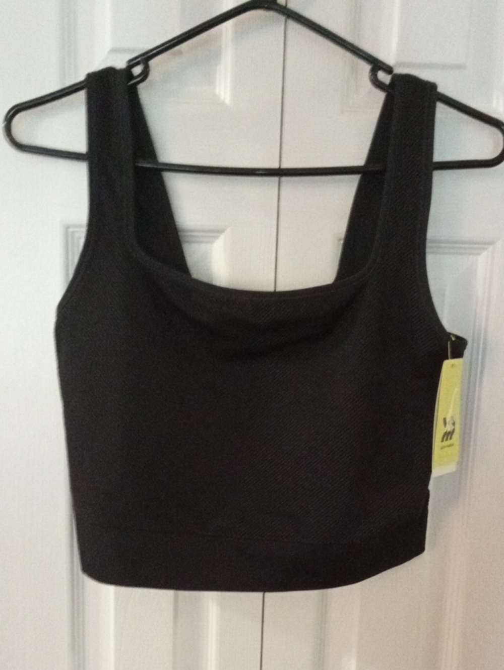 all in motion Black Ribbed Crop Sports Bralette